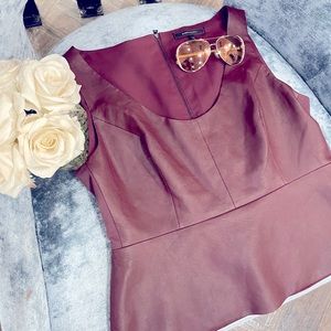 (Item no. 4) Maroon Peplum faux leather Top